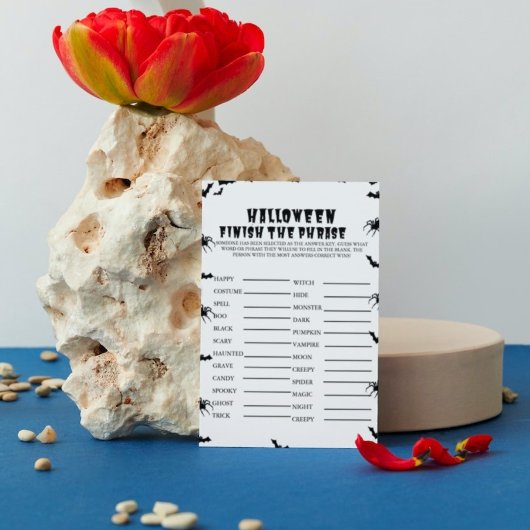 Invitation HAlloween Éffrayant Party Finissez le jeu d'expres