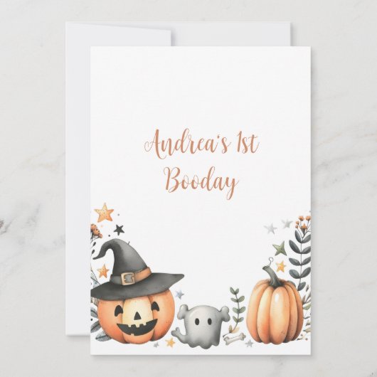 Invitation Halloween Éffrayant premier (Dos)