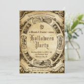 Invitation Halloween Éffrayant victorien Vintage effrayant (Debout devant)