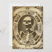 Invitation Halloween Éffrayant victorien Vintage effrayant (Dos)