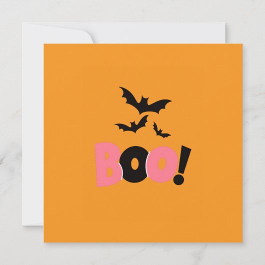 Invitation Halloween Éffrayante et mignonne (Dos)