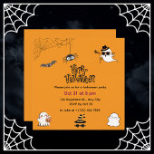 Invitation Halloween Éffrayante et mignonne