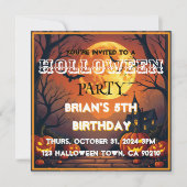 Invitation Halloween effrayante – Venez passer une (Devant)
