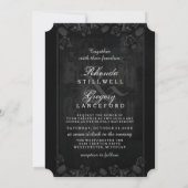 Invitation Halloween Elegant Love Silhouette Avec (Dos)