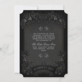 Invitation Halloween Elegante Black Rose Réception Retour (Dos)
