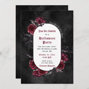Invitation Halloween élégante chauve-souris Rose