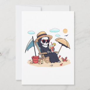 Invitation Halloween en été – le Faucheur sur la Plage