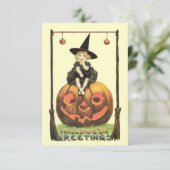 Invitation Halloween enchantant vintage (Debout devant)