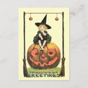 Invitation Halloween enchantant vintage
