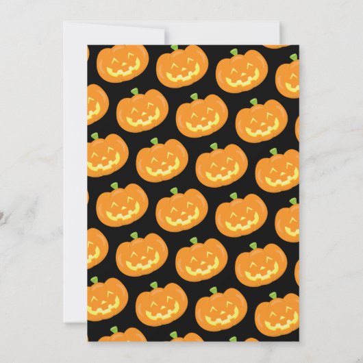 Invitation Halloween Enfants Zombies Citrouille Fête Éffrayan (Dos)