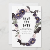 Invitation Halloween Enregistrer la date Mariage gothique (Devant)