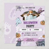 Invitation Halloween épouvantable, Fête d'Hallowee (Devant / Derrière)