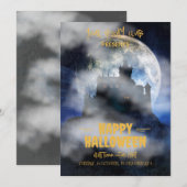 Invitation Halloween épouvantable, Soirée Hallowee (Devant / Derrière)