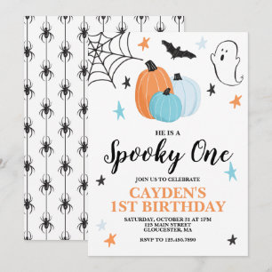 Invitation Halloween Épouvantable Un 1er Anniversaire Citroui