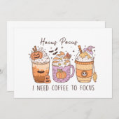 Invitation Halloween et café (Devant / Derrière)