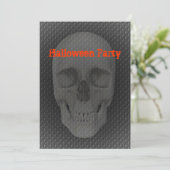 Invitation Halloween Face Crâne (Debout devant)