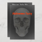 Invitation Halloween Face Crâne (Devant / Derrière)