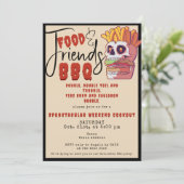 Invitation Halloween Fall Friends Food BBQ Skull Burger Fries (Debout devant)