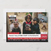 Invitation Halloween Famille Rompre TV Actualités Fabuleux (Devant)
