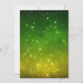 Invitation Halloween Fancy Robe Anniversaire Monstres Vert (Dos)