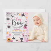 Invitation Halloween Fantôme 1er Anniversaire Photo (Devant)