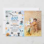 Invitation Halloween Fantôme 2ème anniversaire de fête Photo (Devant)