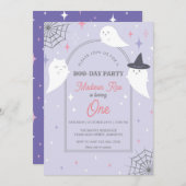 Invitation Halloween Fantôme Arch Frame Anniversaire (Devant / Derrière)