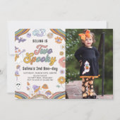 Invitation Halloween fantôme Deux Éffrayant Super photo d'ann (Devant)