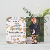 Invitation Halloween fantôme Deux Éffrayant Super photo d'ann (Debout devant)