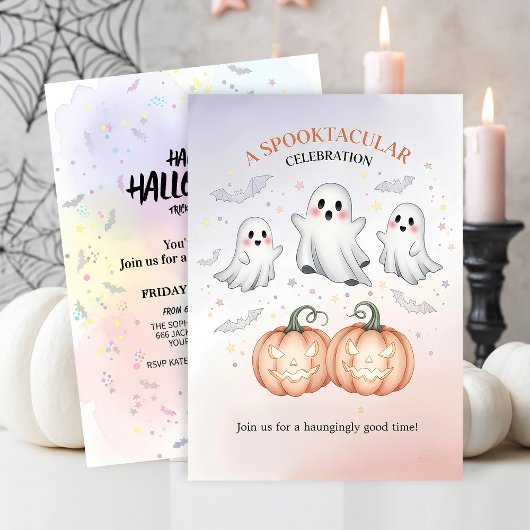 Invitation Halloween fantôme éffrayant