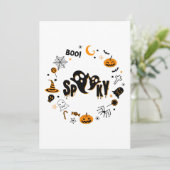 Invitation Halloween Fantôme Effrayant (Debout devant)