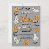 Invitation Halloween Fantôme éffrayant automne deuxième anniv (Devant)