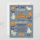 Invitation Halloween Fantôme éffrayant automne deuxième anniv (Devant)