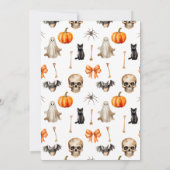 Invitation Halloween fantôme éffrayant citrouille crâne parti (Dos)