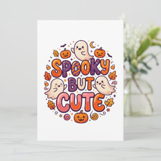 invitation Halloween fantôme mignon