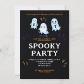 Invitation Halloween Fantômes Bureau Partie Entreprise Entrep (Devant)