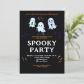 Invitation Halloween Fantômes Bureau Partie Entreprise Entrep (Debout devant)