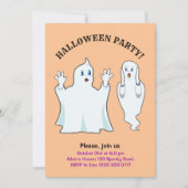 Invitation Halloween Fantômes Trumpy & Munchy (Devant)