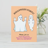 Invitation Halloween Fantômes Trumpy & Munchy (Debout devant)