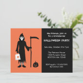 Invitation Halloween Faucheuse (Debout devant)