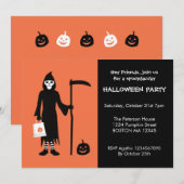 Invitation Halloween Faucheuse (Devant / Derrière)
