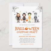 Invitation Halloween fête d'anniversaire Éffrayant enfants In (Devant)