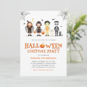 Invitation Halloween fête d'anniversaire Éffrayant enfants In (Debout devant)