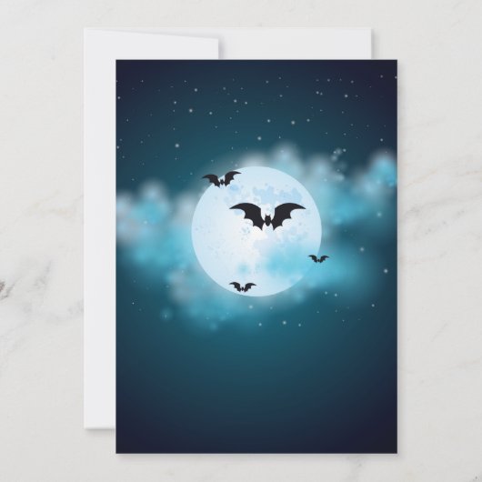 Invitation Halloween, fête d'anniversaire Hallowee (Dos)