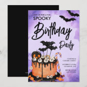 Invitation Halloween fête d'anniversaire personnalisé (Devant / Derrière)