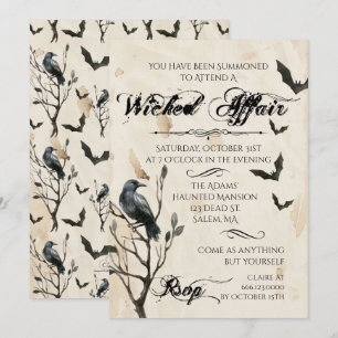 Invitation Halloween Fête de la Chauve-Souris & Co