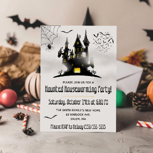 Invitation Halloween, Fête de pendaison de crémaillère ensorc