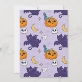 Invitation Halloween Fête des Fantômes Éffrayants Anniversair (Dos)