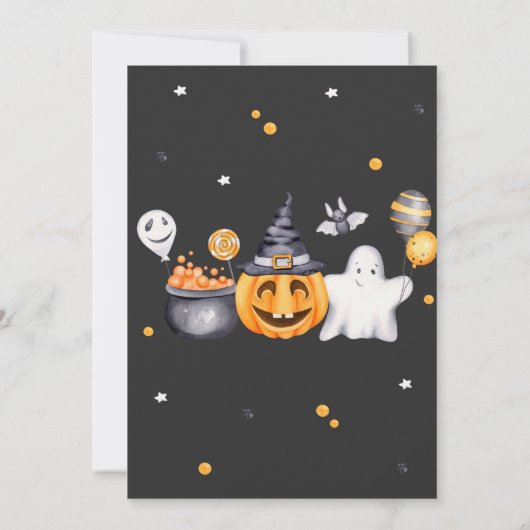 Invitation Halloween fête Éffrayant Anniversaire heure Capsul (Dos)