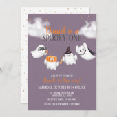 Invitation Halloween Fête Éffrayante d'un anniversaire (Devant / Derrière)